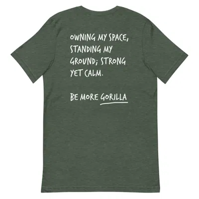 Anchor & Crew Heather Forest Green Think Ocean Gorilla Aspirations Cotton Embroidered T-shirt - Women