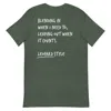 Anchor & Crew Heather Forest Green Think Ocean Leopard Aspirations Cotton Embroidered T-shirt - Women In Green