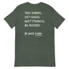 Anchor & Crew Heather Forest Green Think Ocean Rhino Aspirations Cotton Embroidered T-shirt - Women In Green