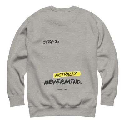 Anchor & Crew Heather Grey Actually Nevermind Annotations Organic Cotton Sweatshirt - Men