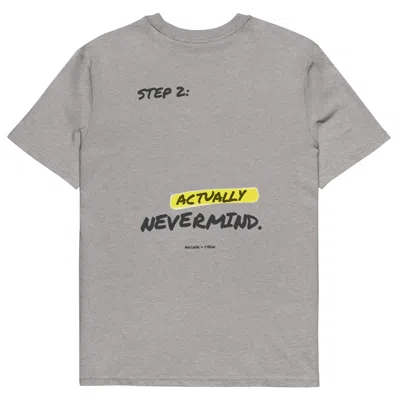 Anchor & Crew Heather Grey Actually Nevermind Annotations Organic Cotton T-shirt - Women