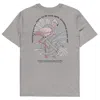 Anchor & Crew Heather Grey Flamingo Another Good Day Organic Cotton T-shirt - Women In Gray