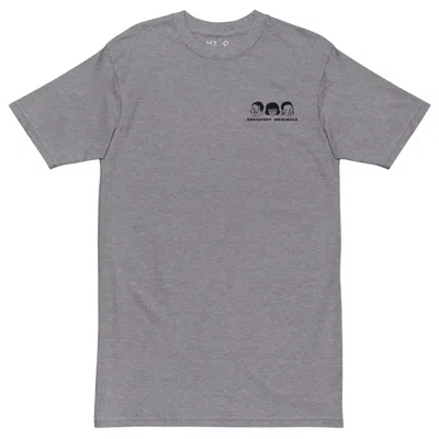 Anchor & Crew Heather Grey Gustatory Originals Because No Good Day... Heavy Cotton Embroidered T-shirt - Men In Gray