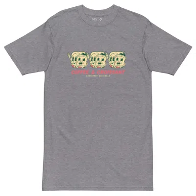 Anchor & Crew Heather Grey Gustatory Originals Coffee & Croissant Heavy Cotton T-shirt - Women