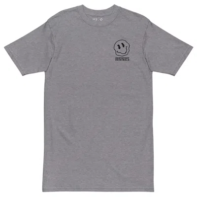 Anchor & Crew Heather Grey Gustatory Originals Have A Nice Day Heavy Cotton Embroidered T-shirt - Men In Gray