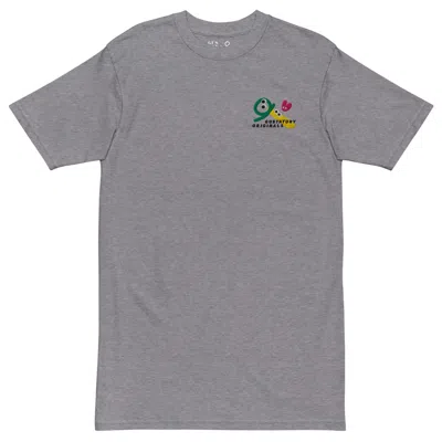 Anchor & Crew Heather Grey Gustatory Originals Shapes & Sizes Heavy Cotton Embroidered T-shirt - Women In Gray