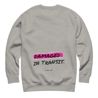 Anchor & Crew Heather Grey Out For Delivery Annotations Organic Cotton Sweatshirt - Women