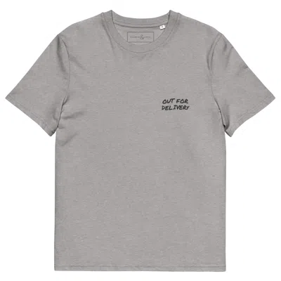 Anchor & Crew Heather Grey Out For Delivery Annotations Organic Cotton T-shirt - Women