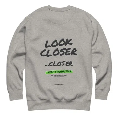Anchor & Crew Heather Grey Small Print Annotations Organic Cotton Sweatshirt - Women