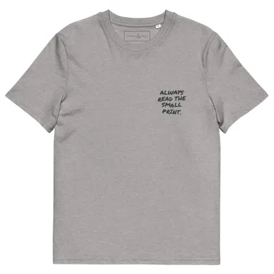 Anchor & Crew Heather Grey Small Print Annotations Organic Cotton T-shirt - Women
