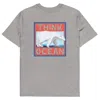 Anchor & Crew Heather Grey Think Ocean Polar Bear Pixel Art Organic Cotton T-shirt - Women In Gray
