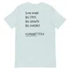 Anchor & Crew Heather Ice Blue Think Ocean Elephant Aspirations Cotton Embroidered T-shirt - Women In Blue