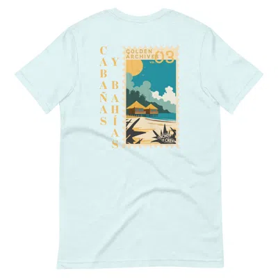 Anchor & Crew Ice Blue Golden Archives Postmark Organic Cotton T-shirt - Men