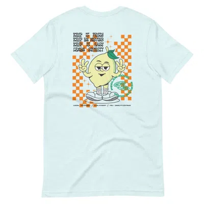 Anchor & Crew Ice Blue Lemon Fresh Dial-a-local Organic Cotton T-shirt - Women