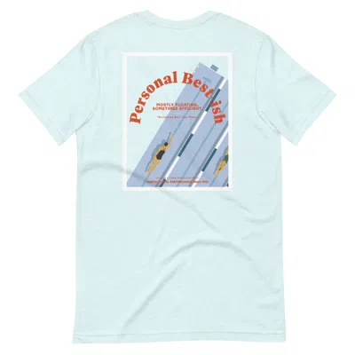 Anchor & Crew Ice Blue Personal Best-ish Swimming League Organic Cotton T-shirt - Men