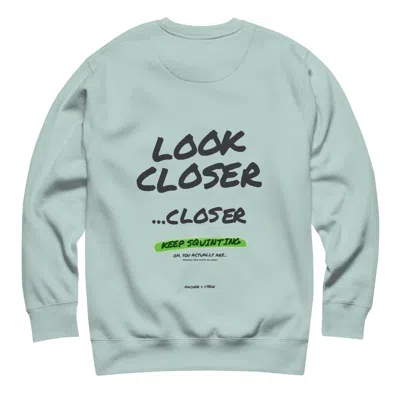 Anchor & Crew Ice Blue Small Print Annotations Organic Cotton Sweatshirt - Men