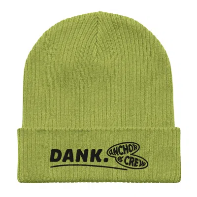 Anchor & Crew Leaf Green Dank Gen. Organic Cotton Embroidered Beanie - Women