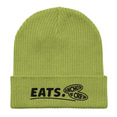 Anchor & Crew Leaf Green Eats Gen. Organic Cotton Embroidered Beanie - Women