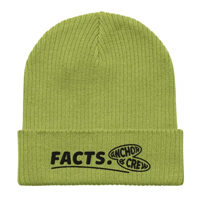 Anchor & Crew Leaf Green Facts Gen. Organic Cotton Embroidered Beanie - Women