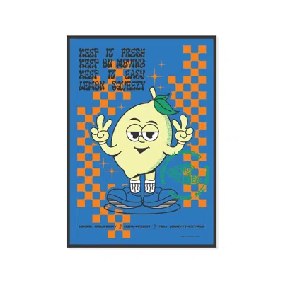 Anchor & Crew Lemon Fresh Dial-a-local Matte Art Print In Yellow