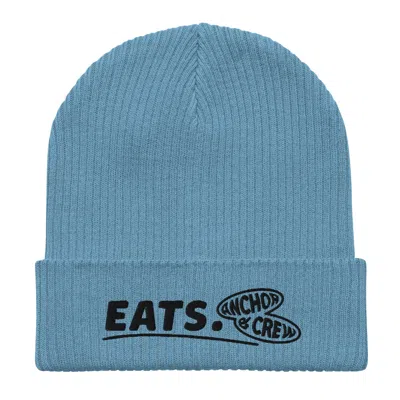 Anchor & Crew Light Blue Eats Gen. Organic Cotton Embroidered Beanie - Men