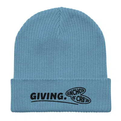Anchor & Crew Light Blue Giving Gen. Organic Cotton Embroidered Beanie - Men