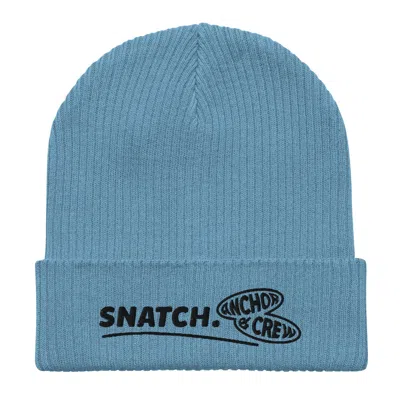 Anchor & Crew Light Blue Snatch Gen. Organic Cotton Embroidered Beanie - Men