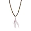 Anchor & Crew Men's Brown Tigers Eye Luke Silver, Stone & Cotton Voile Skinny Necklace X Wrap Bracelet In Brown