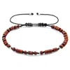 Anchor & Crew Men's Brown Turquoise Percy Silver & Stone Skinny Macrame Bracelet In Brown