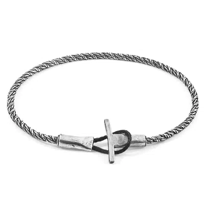 Anchor & Crew Men's Cambridge Mooring Silver Chain Bracelet - M