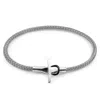 Anchor & Crew Men's Classic Grey Cambridge Silver & Rope Bracelet In Gray