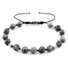 Anchor & Crew Men's Grey Jasper Agaya Silver & Stone Beaded Macrame Bracelet In Gray