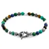 Anchor & Crew Men's Multicoloured Multi-gem Mantaro Silver & Stone Bracelet In Gray