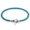 Anchor & Crew Men's Ocean Blue Cambridge Silver & Rope Bracelet In Blue