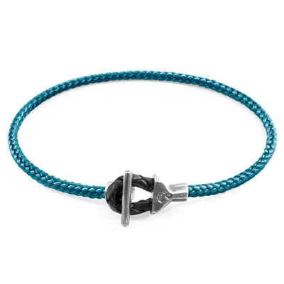 Anchor & Crew Men's Ocean Blue Cullen Silver & Rope Bracelet
