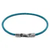 Anchor & Crew Men's Ocean Blue Talbot Silver & Rope Bracelet In Blue