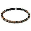 Anchor & Crew Men's Red Unakite Innot Silver & Stone Bracelet In Red