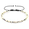 Anchor & Crew Men's White Turquoise Percy Silver & Stone Skinny Macrame Bracelet In White