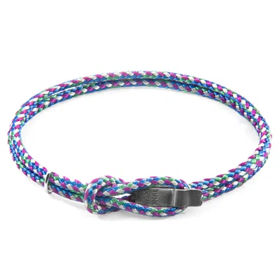Anchor & Crew Multicoloured Think Ocean Signature Silver & Rope Bracelet - Men