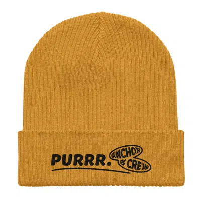 Anchor & Crew Mustard Yellow Purrr Gen. Organic Cotton Embroidered Beanie - Men