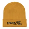Anchor & Crew Mustard Yellow Sigma Gen. Organic Cotton Embroidered Beanie - Men In Yellow