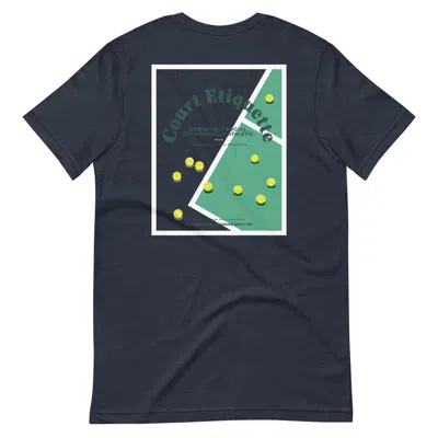 Anchor & Crew Navy Blue Court Etiquette Tennis Club League Organic Cotton T-shirt - Women
