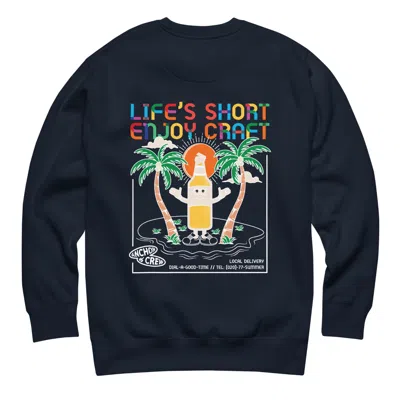 Anchor & Crew Navy Blue Enjoy Craft Dial-a-local Organic Cotton Sweatshirt - Men