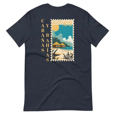 Anchor & Crew Navy Blue Golden Archives Postmark Organic Cotton T-shirt - Women