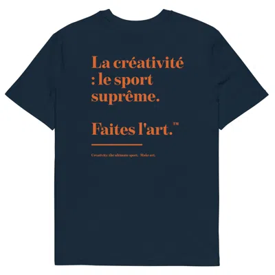 Anchor & Crew Navy Blue Make Art Creative Standard Organic Cotton T-shirt - Women