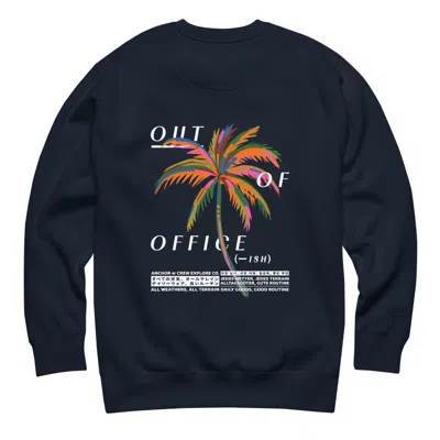 Anchor & Crew Navy Blue Out Of Office Passenger Organic Cotton Sweatshirt - Women
