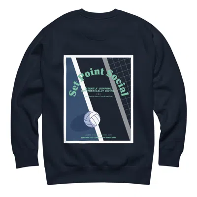 Anchor & Crew Navy Blue Set Point Social Volleyball Club League Organic Cotton Sweatshirt - Women