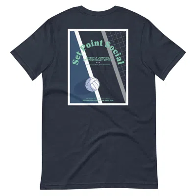 Anchor & Crew Navy Blue Set Point Social Volleyball Club League Organic Cotton T-shirt - Men