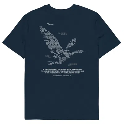 Anchor & Crew Navy Blue Seven You Are Enough X Mental Health Editions Organic Cotton T-shirt - Women