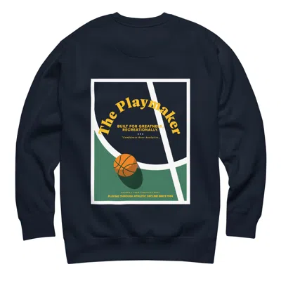 Anchor & Crew Navy Blue The Playmaker Basketball Club League Organic Cotton Sweatshirt - Men